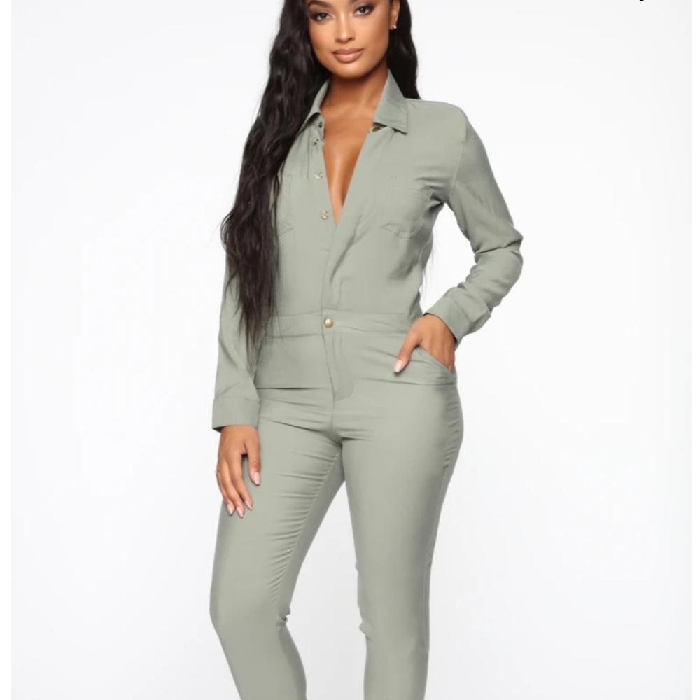 Utility style jumpsuit. Brand new. Never worn.